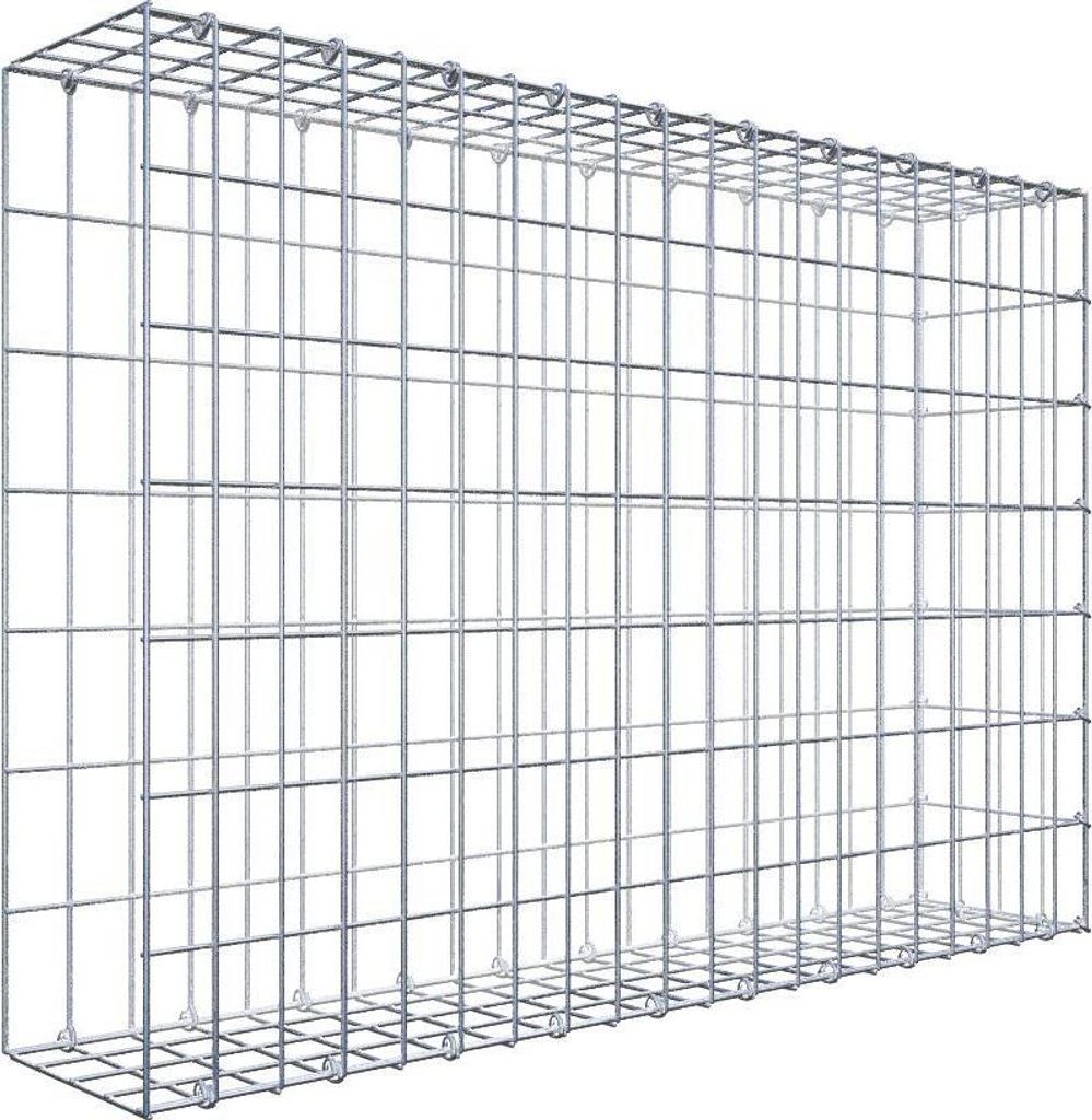 Anbaugabione Typ 2 100 cm x 70 cm x 20 cm, Maschenweite 5 cm x 10 cm, C-Ring