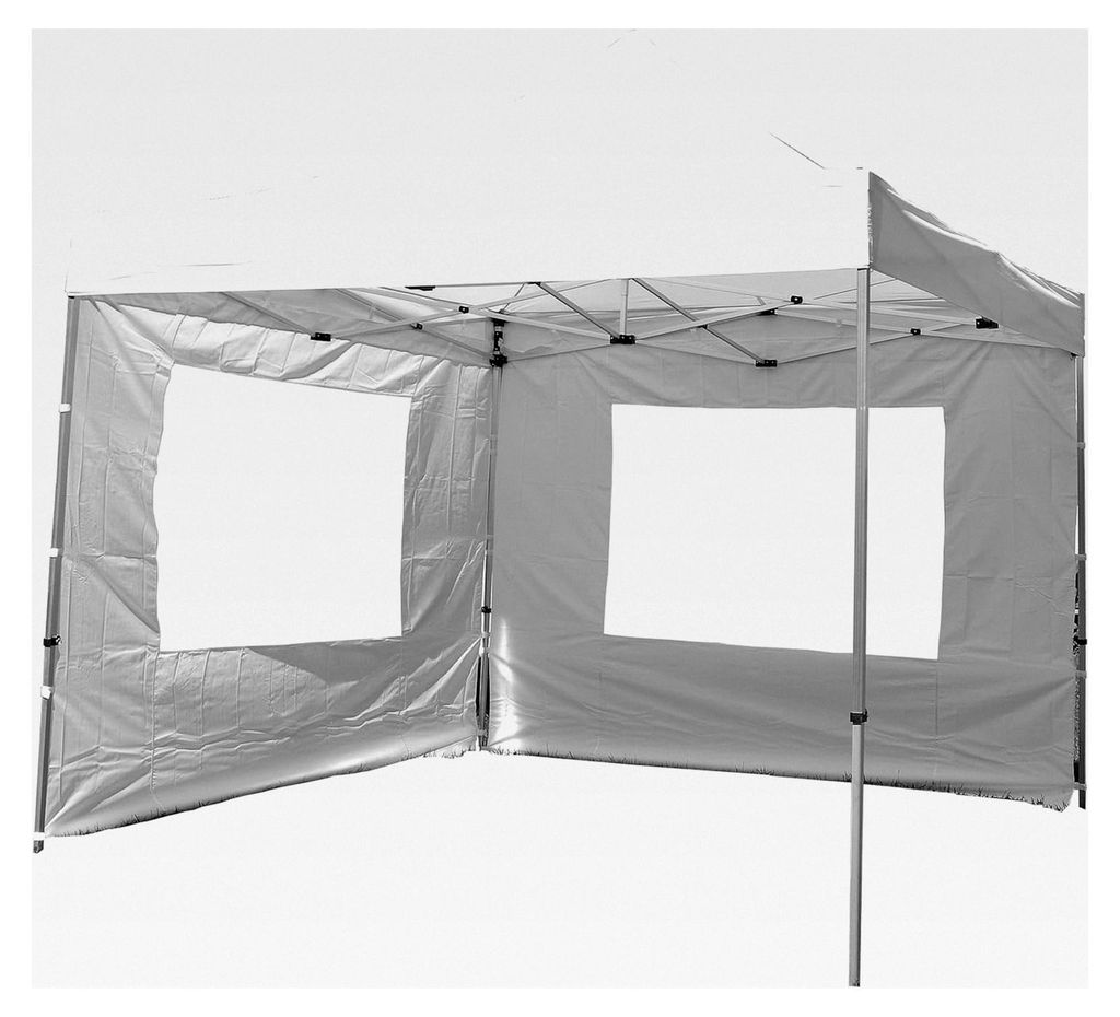 Falt-Pavillon Partyzelt 3 x 3 m weiß mit 2 Seitenteilen