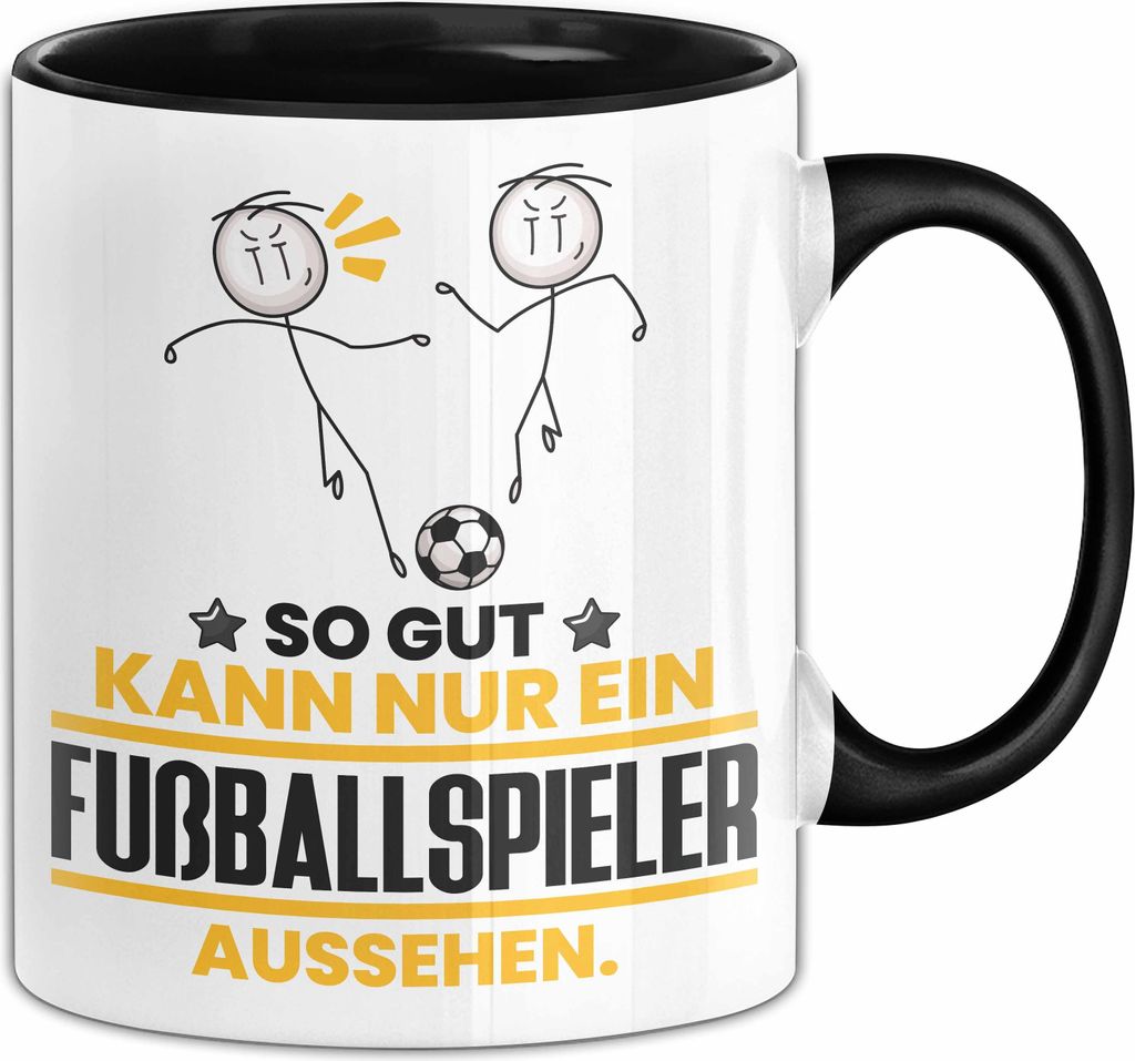 Fußballspieler Geschenk Tasse So Gut Kann Nur Ein Fußballspieler Aussehen Geschenkidee Kaffee-Becher (Schwarz)