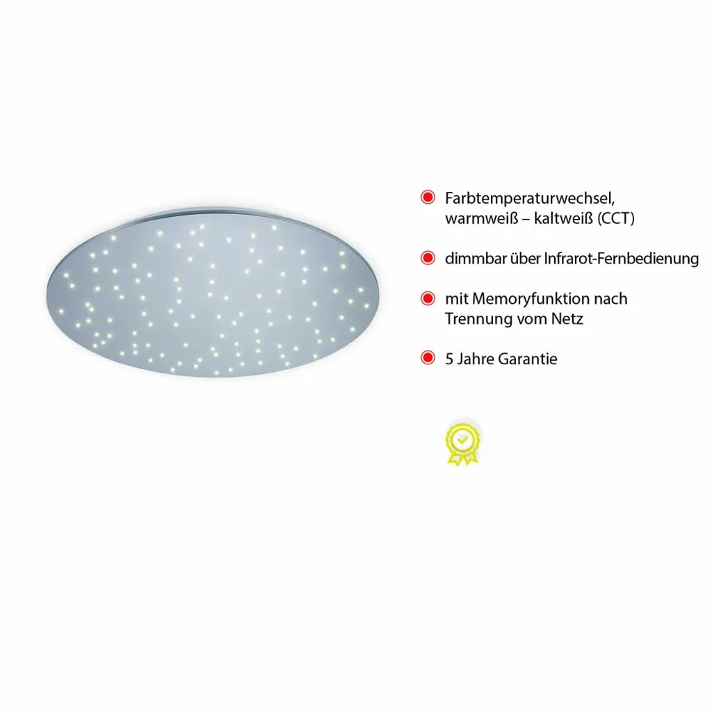 Plafonnier LED effet étoilé D 48 cm à intensité variable avec télécommande