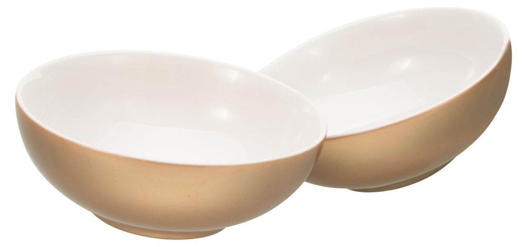 CreaTable, 25848, Golden Days Weiss, Müslischalen 2-tlg, Produktbild 