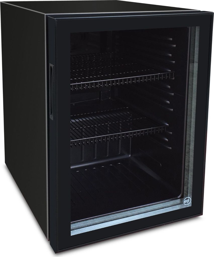 Gastro Tischkühlschrank 75 Liter - 1 Glastür, automatische Abtauung, schwarz