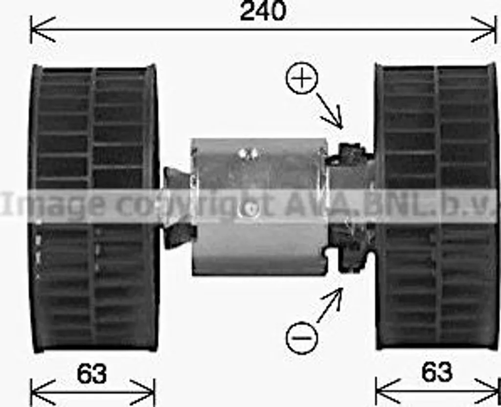 Moteur de ventilateur chauffage AVA BW8612 pour BMW Série 5 E34 7 E32