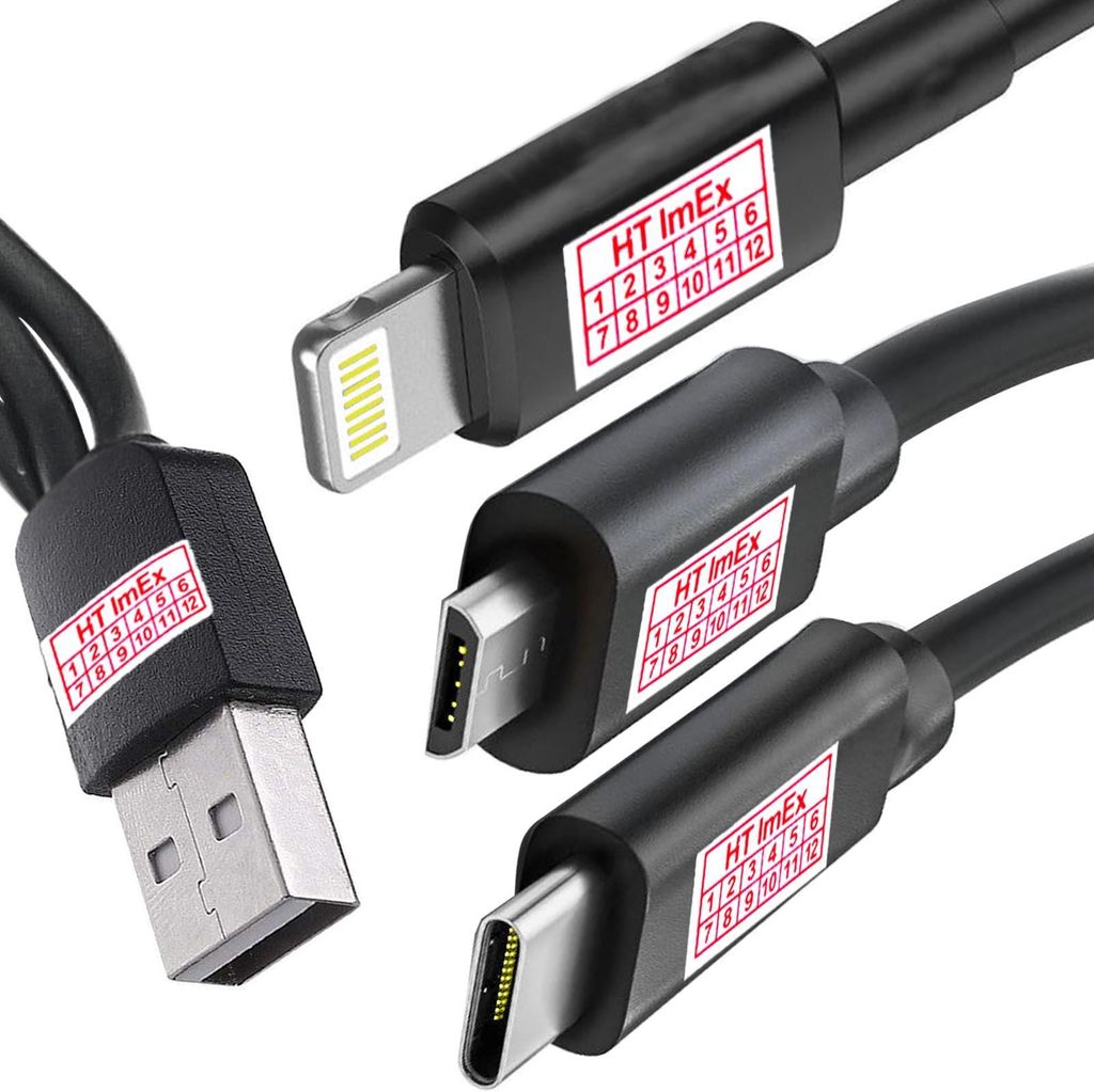 Multi USB Kabel 3in1 Ladekabel Datenkabel Auto USB C Micro USB Dreifach Handy DE