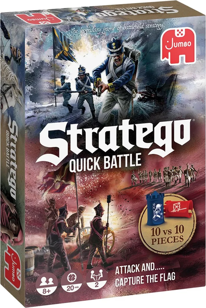 Stratego Quick Battle de Jumbo : Jeu de Plateau Tactique et Bluff 2 Joueurs