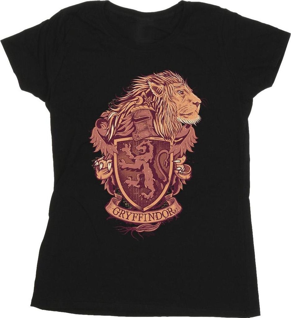 Harry Potter - "Gryffindor" T-Shirt für Damen BI24225 (L) (Schwarz)