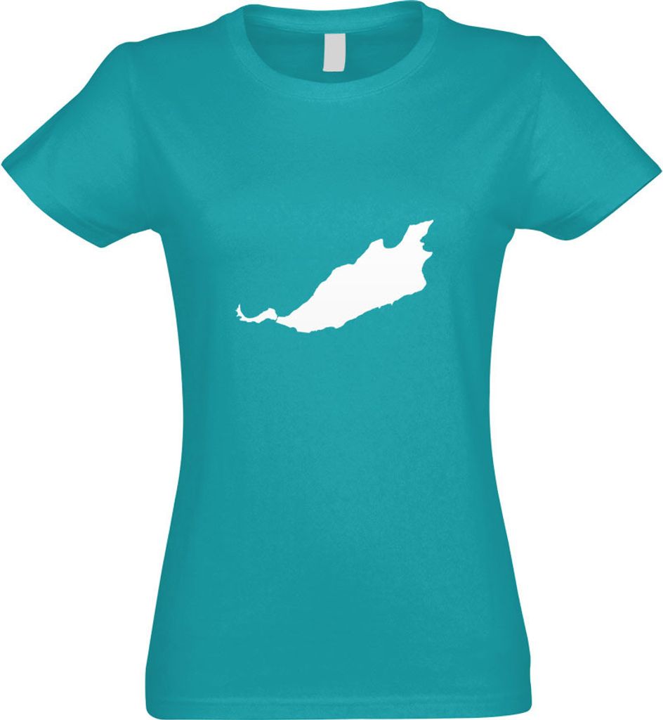 Kiwistar - T-Shirt tailliert - Damen - türkis - Deutschland Binneninsel Reichenau - mit Motiv Bedruckt - Funshirt Design - Sport - Freizeit - Dame...