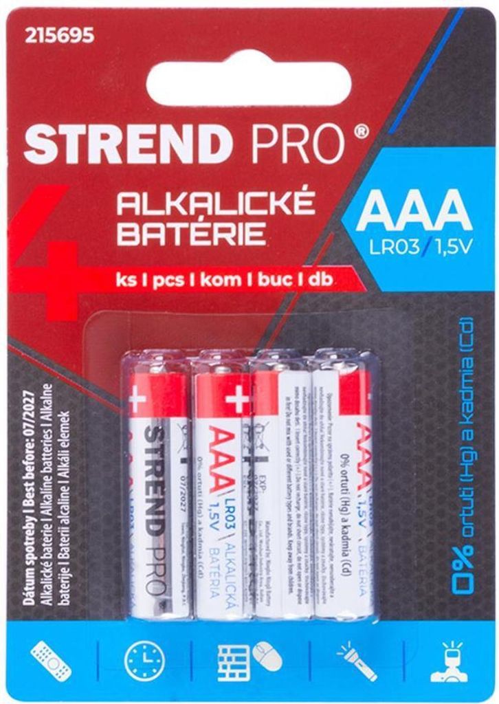 PROREGAL Batterien, LR03, 4 Stück, AAA, Blister