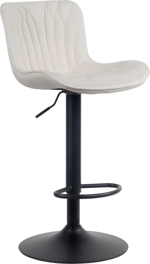 Sgabello Design Crema Velluto - Regolabile e Robusto per Isola Bar