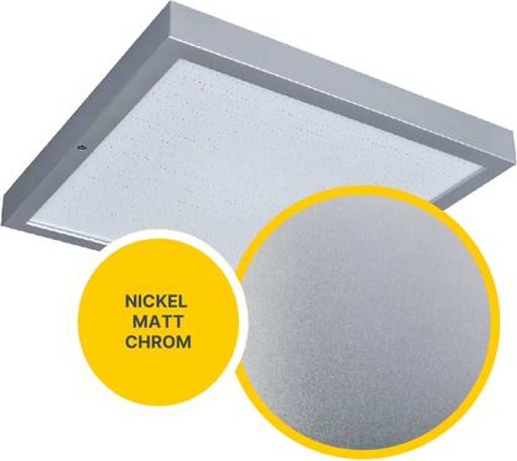 LED SmartHome Deckenleuchte per Fernbedienung und App steuerbar : Mit Glitzereffekt : Chrom-Matt Oberfläche: Chrom-Matt Stil: Mit Glitzereffekt