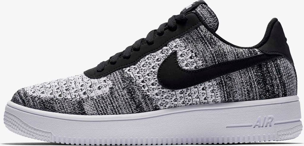 Nike Air Force 1 Flyknit 2.0 "Black Pure Platinum" Schwarz/Grau/Weiß, Größe: 42,5