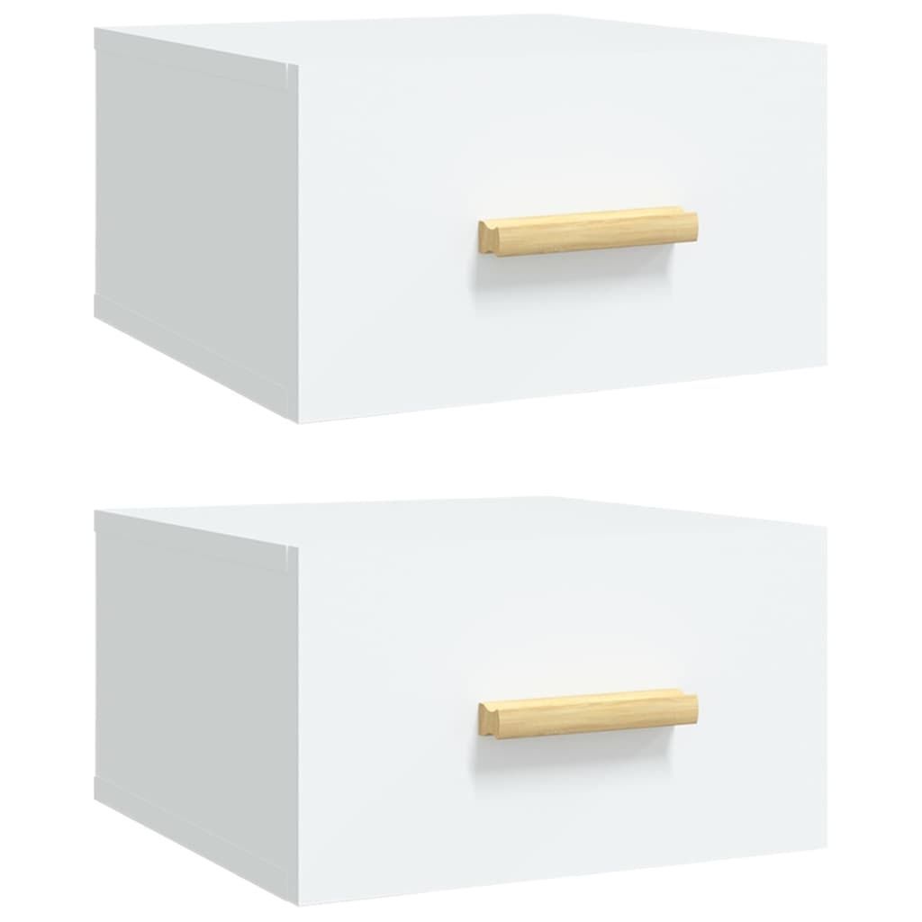 "WINTER SALE"Nachtschrank - Wand-Nachttisch - Beistelltisch für Schlafzimmer -e 2er-set - multifunktional& Moderne - Weiß 35x35x20 cm - Nachttisc...