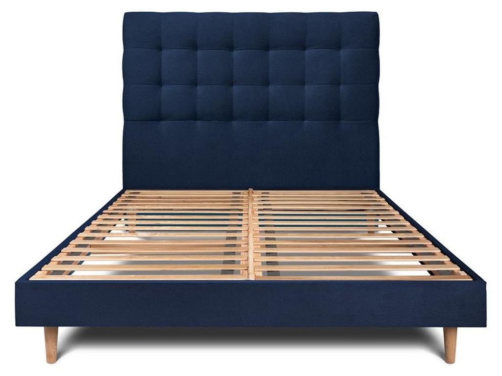 Bett mit gepolstertem Kopfteil – Samtstoff - 150 x 200 cm