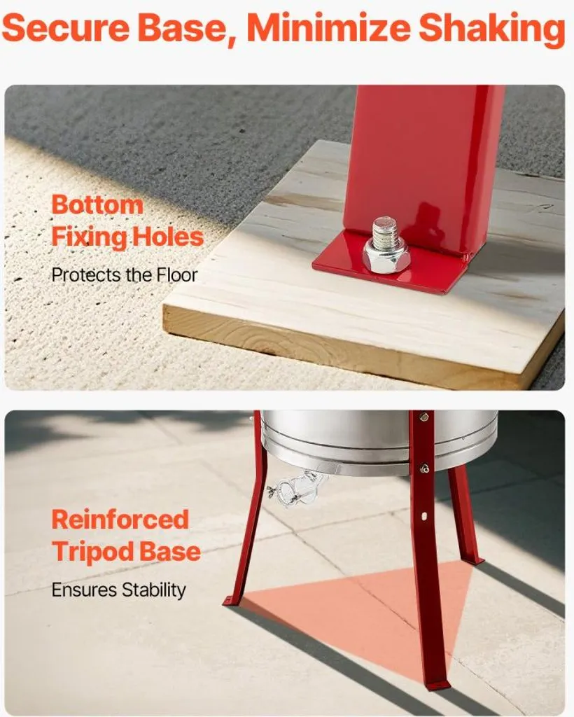 Extracteur de miel manuel - Solution 6 cadres pour extraction sans casse