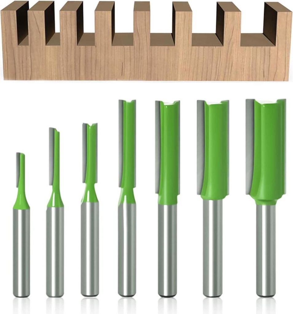 7-teiliges Set Nutfräser mit 6-mm-Schaft, Produktbild 