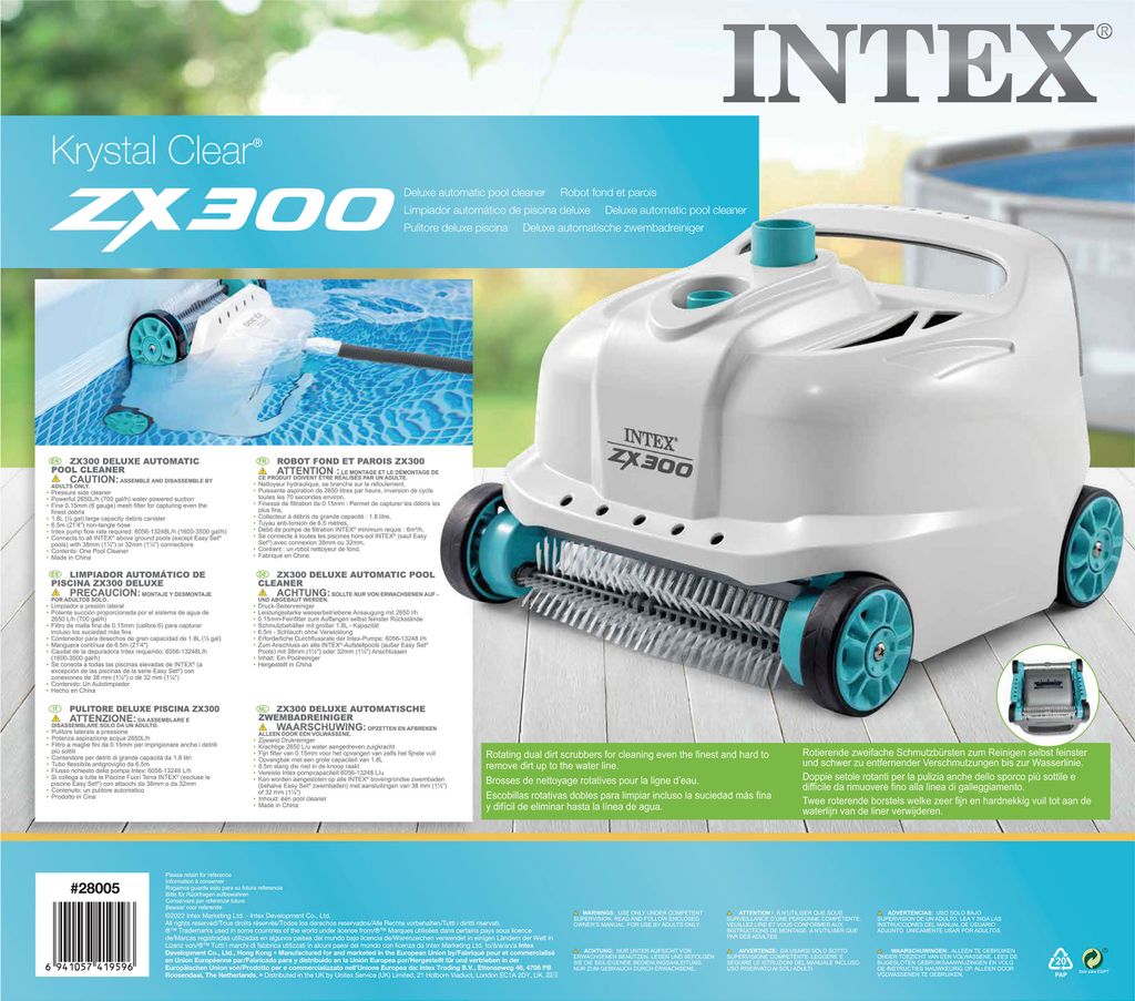 INTEX Automatyczny odkurzacz basenowy ZX300 Zdjęcie produktu 15