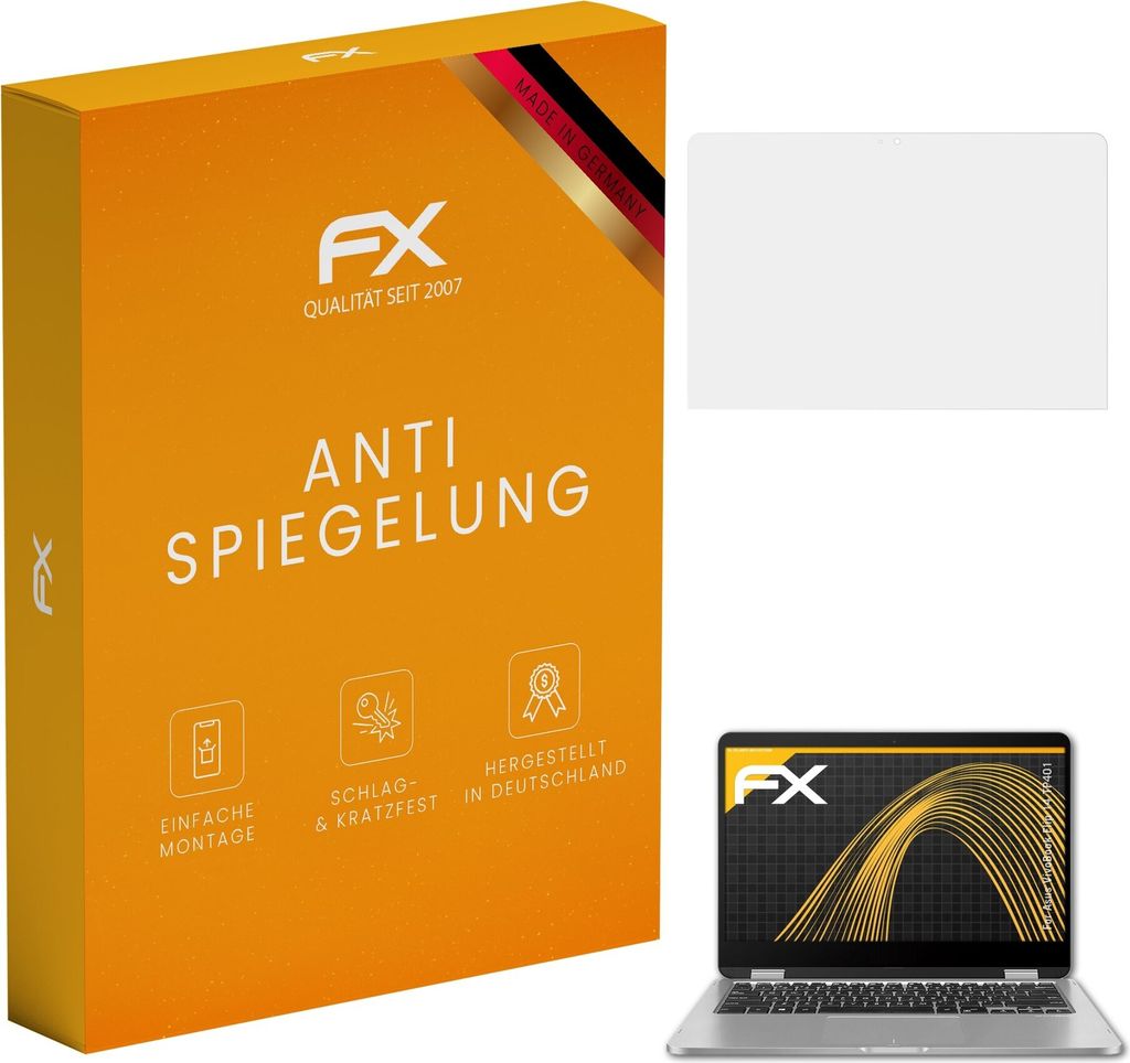 atFoliX FX-Antireflex 2x Schutzfolie kompatibel mit Asus VivoBook Flip 14 (TP401) Displayfolie