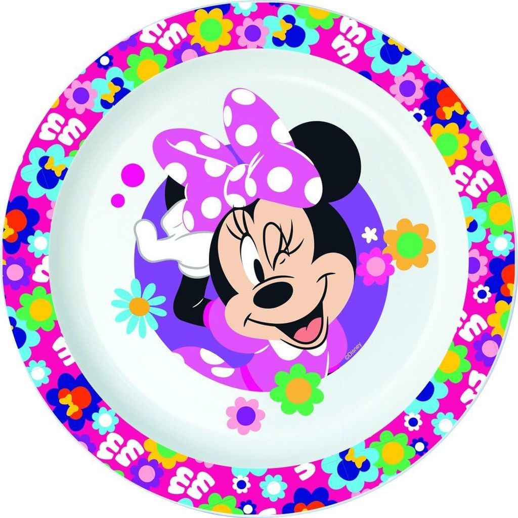 Tiefer Teller von Tataway Microwave Minnie Bold Florals: elegantes Disney-Design, mikrowellengeeignet, robust und ideal für ein funktionales und r...