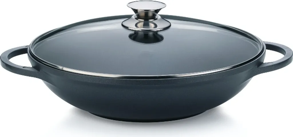 Grand Wok de Cuisine 32 cm Kela Kerros Induction en Fonte Aluminium
