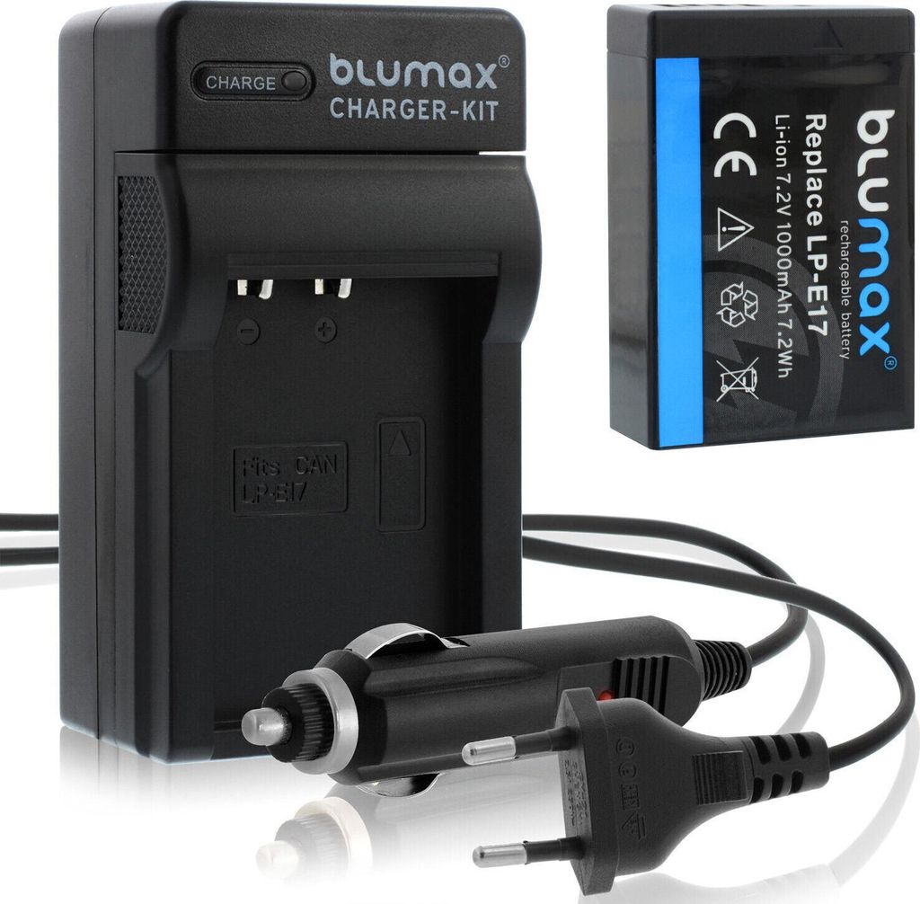 1x Akku + Lader für Canon LP-E17 EOS RP M3 M6 750D 760D R8 R10 R50 1000 mAh