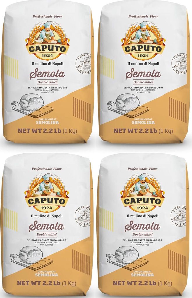 Semola Rimacinata Nudelmehl 1 kg – Caputo – 4x Produktbild 