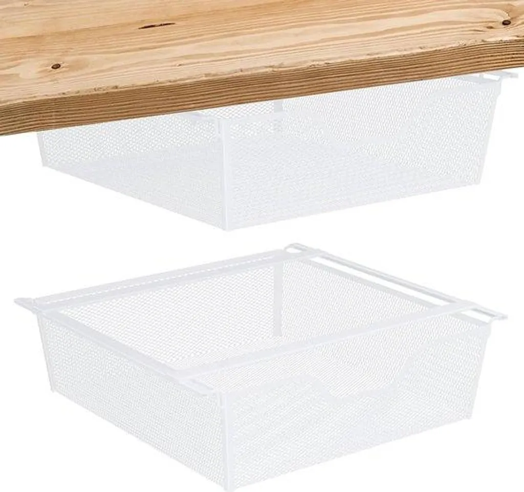 Caissons de rangement compacts blancs design épuré - Set de 2 unités