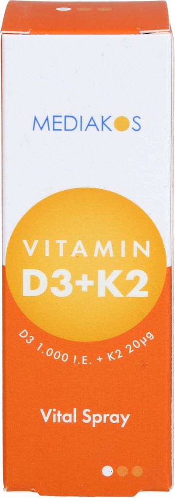 Vitamin D3 + K2 1000 IE 20 ug Mediakos Vital Spray, 20 ml Produktbild 