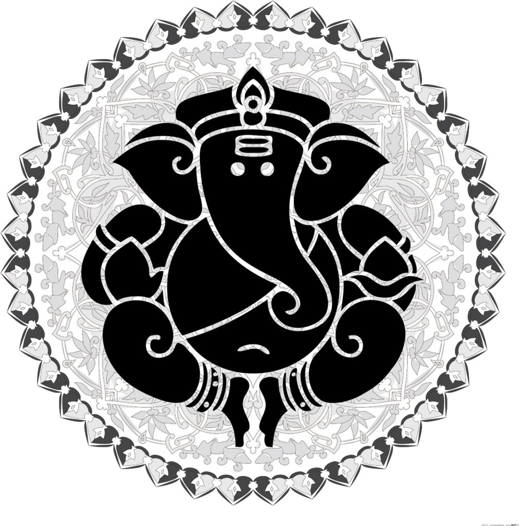 Spiritualität Kunstdruck Bild - Ganesha, Der Elefantengott (70 x 70 cm)