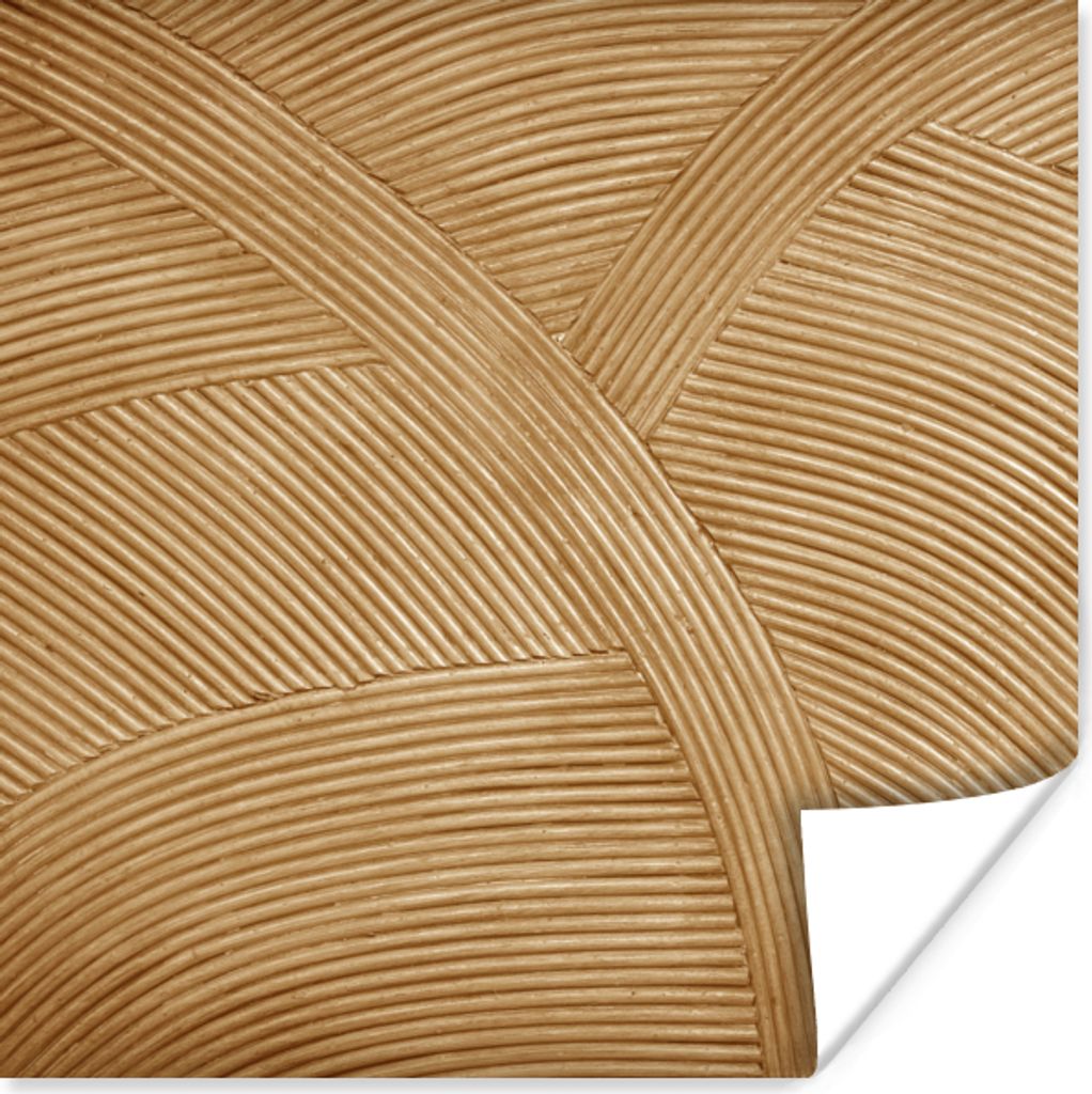 MuchoWow Poster Struktur - Natur - Kunst - Rattan 75x75 cm - Wand Dekoration