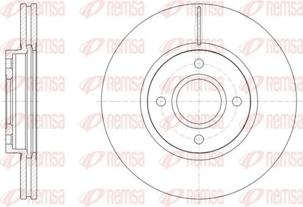 Disque de frein haute performance REMSA 61502.10 en fonte acier 258mm