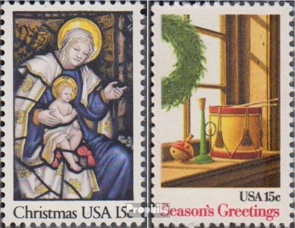 Briefmarken USA 1980 Mi 1450-1451 (kompl.Ausg.) postfrisch Weihnachten