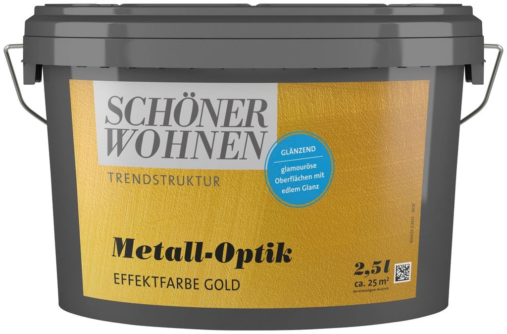 Schöner Wohnen Trendstruktur Effektfarbe Metall-Optik Gold Produktbild 