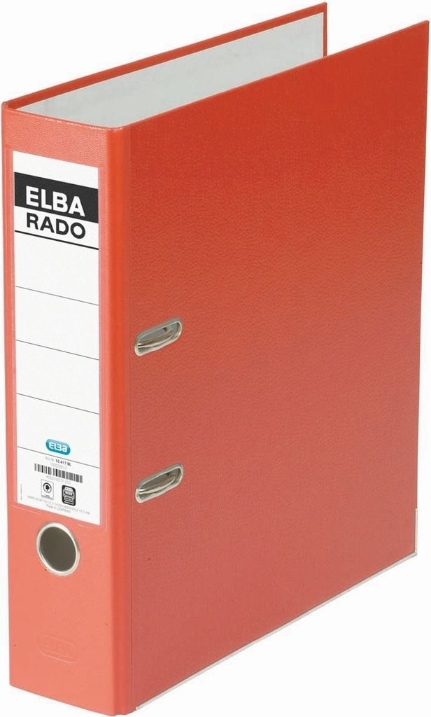 Ordner rado-Lux A4 Acrylat/Papier 80mm rot Packung mit 20 Stück