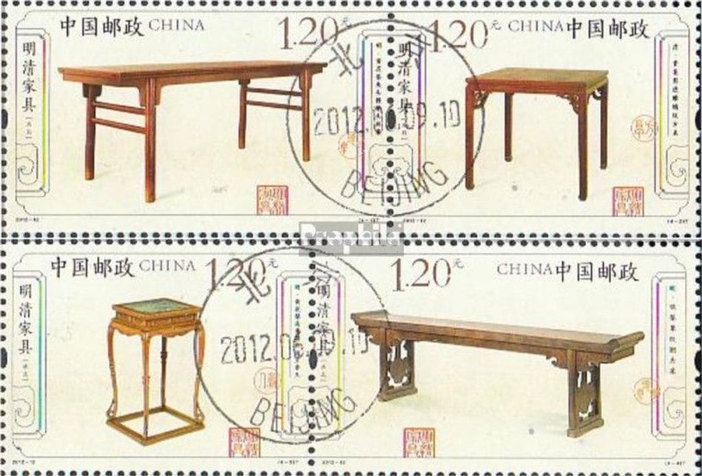 Briefmarken Volksrepublik China 2012 Mi 4351-4354 Paare (kompl.Ausg.) gestempelt Tische