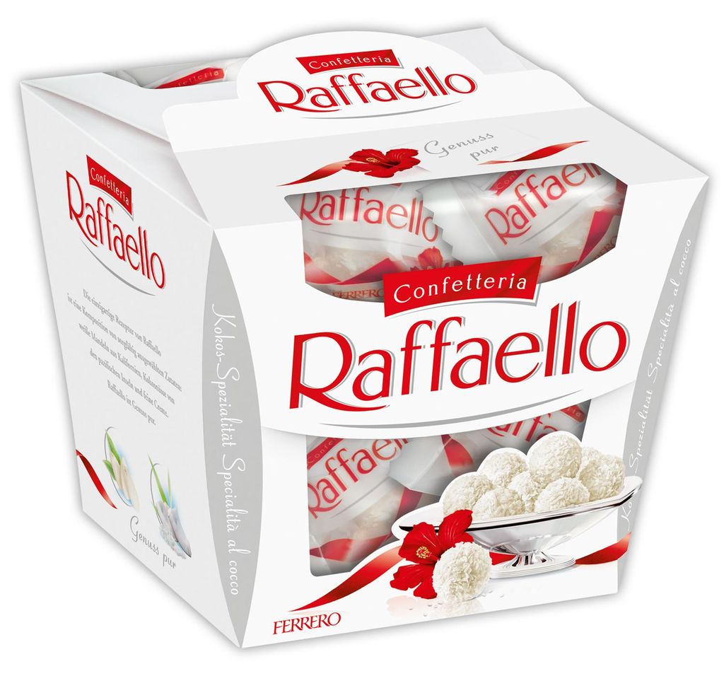 Ferrero Raffaello, Chocolate snacks, 150 g, 2606 kJ, 628 Produktbild 