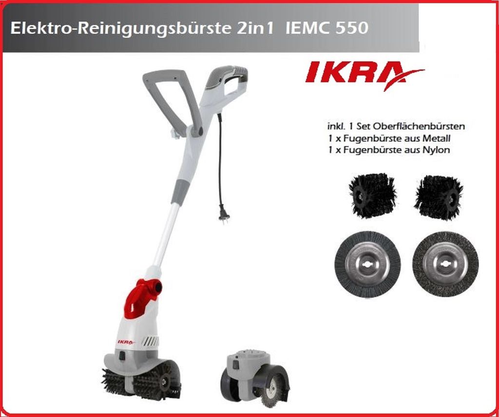 KRA IEMC 550 Elektro Reinigungsbürste Bürste Stein und Produktbild 