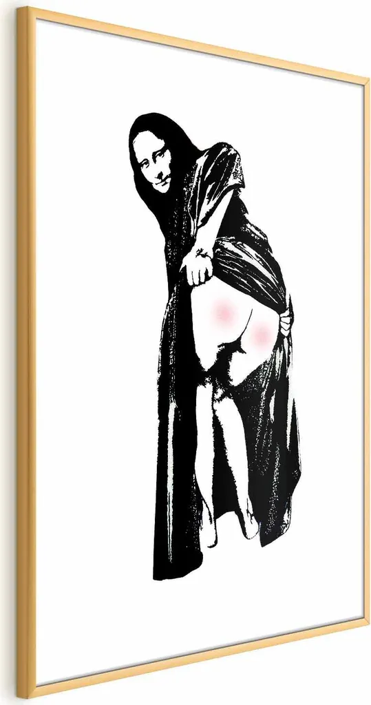 Poster Seduta dolorosa 60x90 cm con cornice dorata con margine