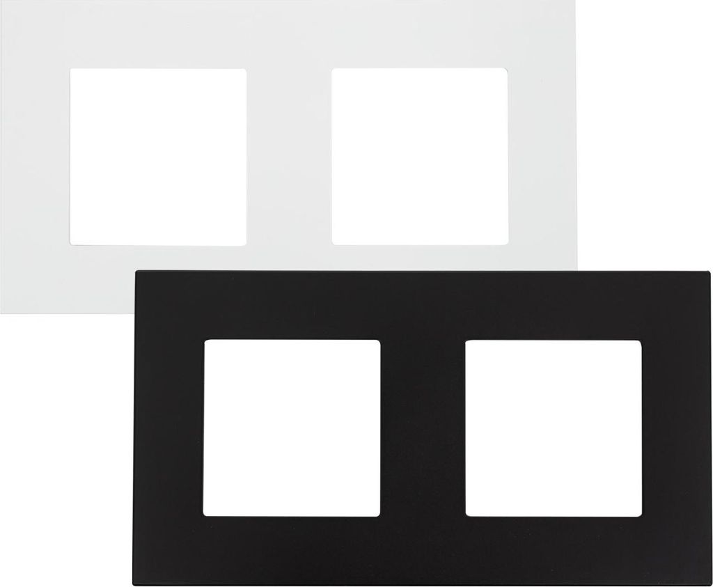 Rahmen PC 2 Module Modern Weiß für Modern Schalter