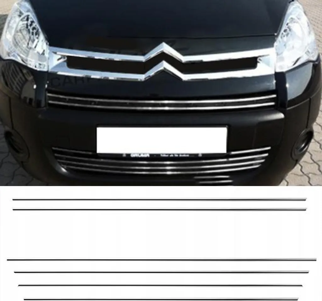 Accessoire Déco Calandre Chrome Peugeot Partner II B9 Facile à Poser