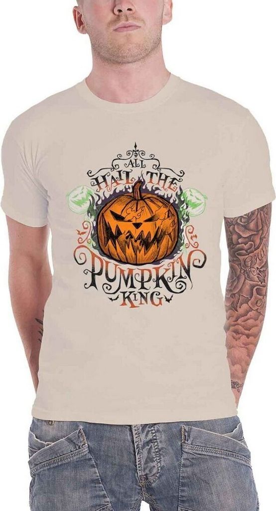 Nightmare Before Christmas - "All Hail the Pumpkin King" T-Shirt für Herren/Damen Uni RO4349 (XXL) (Natürlich)