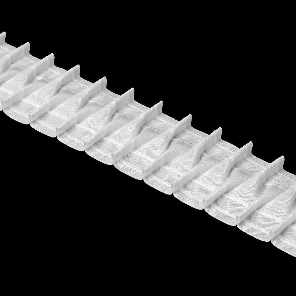 Gardinenband 50m Smokfalten Weiß-80mm 1:2.0 Kräuselband Faltenband
