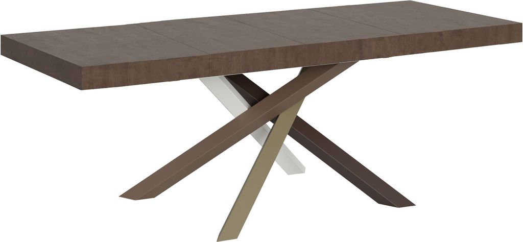 Ausziehtisch 180/440x90 cm Volantis Premium Walnuss mehrfarbig Beine 4/C