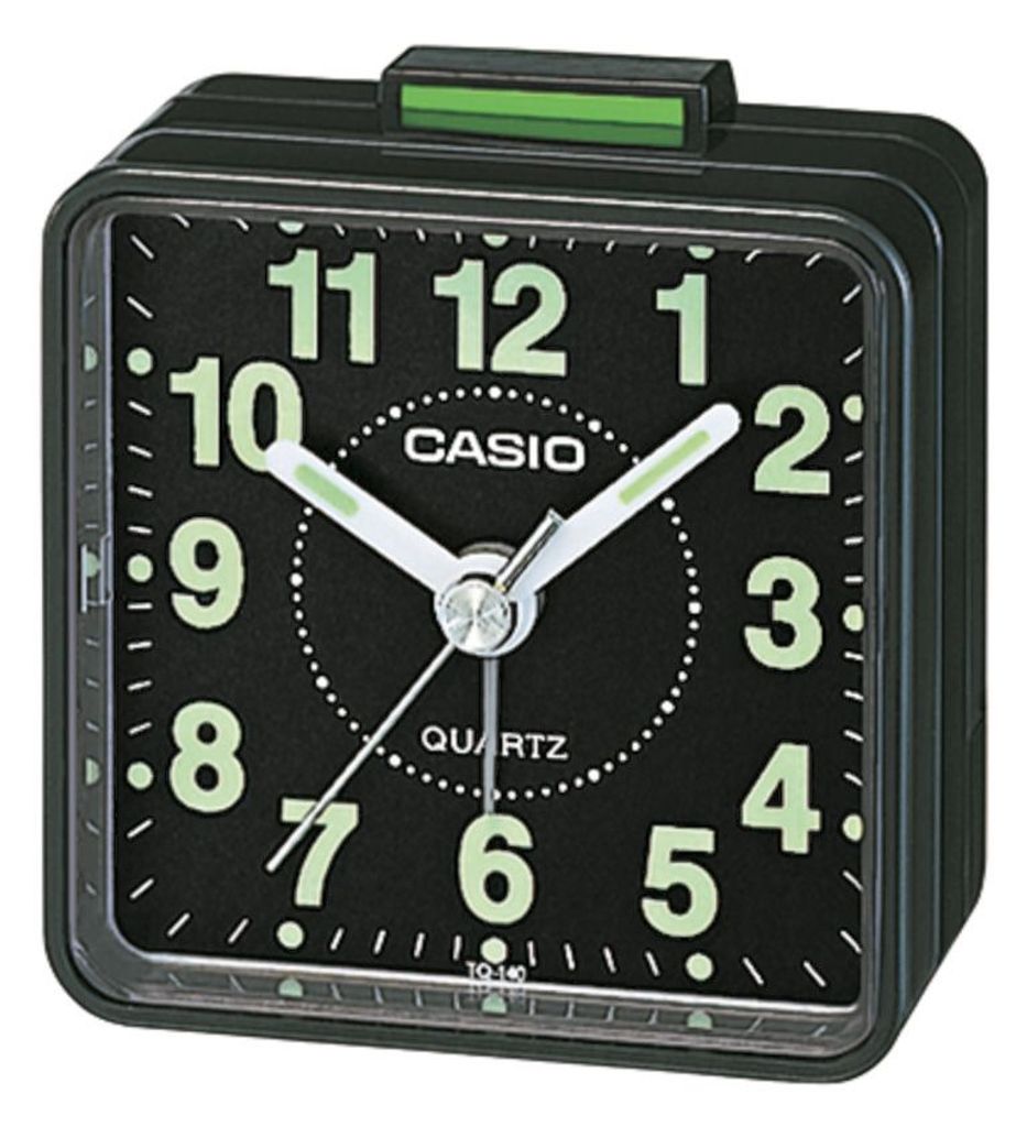 Casio Wecker Uhr TQ-143S-1EF schwarz Reisewecker Wake up Timer 