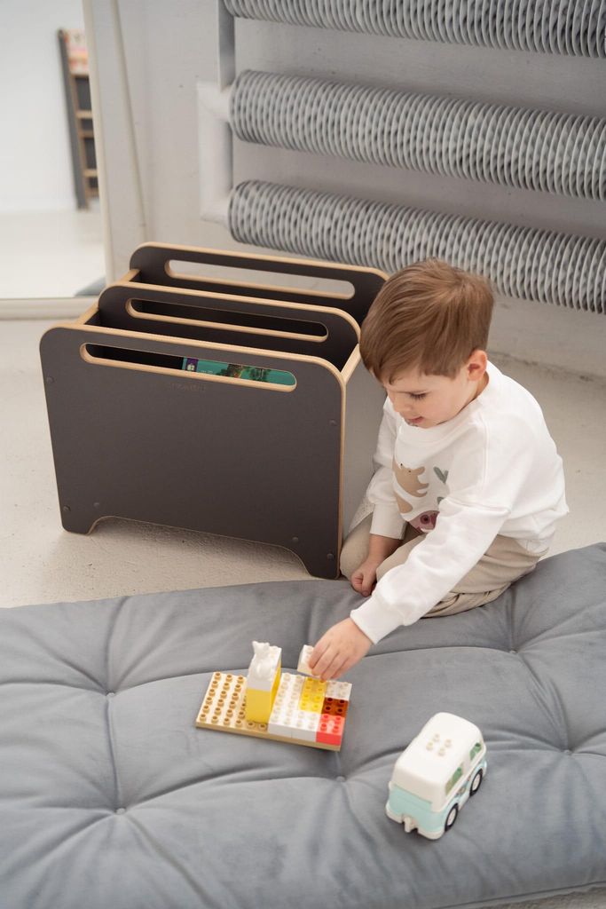 BIG-BOX Aufbewahrungskiste für Bücher und Spielzeug - grau