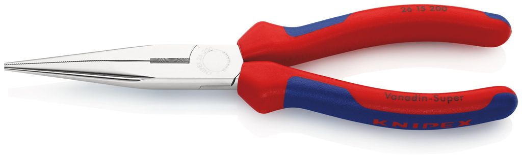Flachrundzange L.200mm verchr.ger.Mehrkomp.-Hülle KNIPEX Produktbild 
