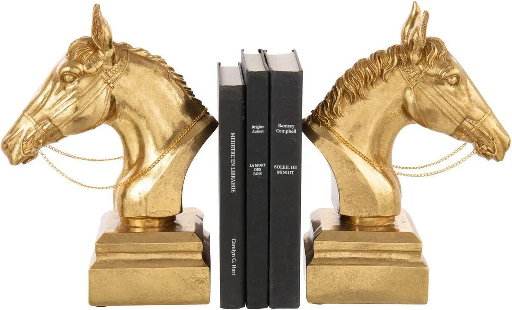 Serre-Livres Cheval Doré : Ne laissez plus vos livres tomber au sol