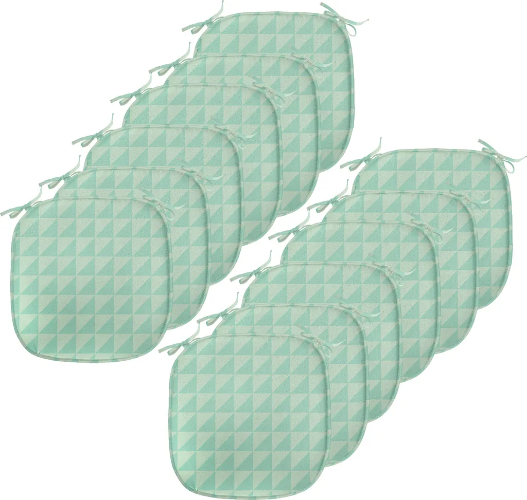 Cuscini Sedie Cucina 40x40 ABAKUHAUS Menta - Set 12 Pezzi Impermeabili