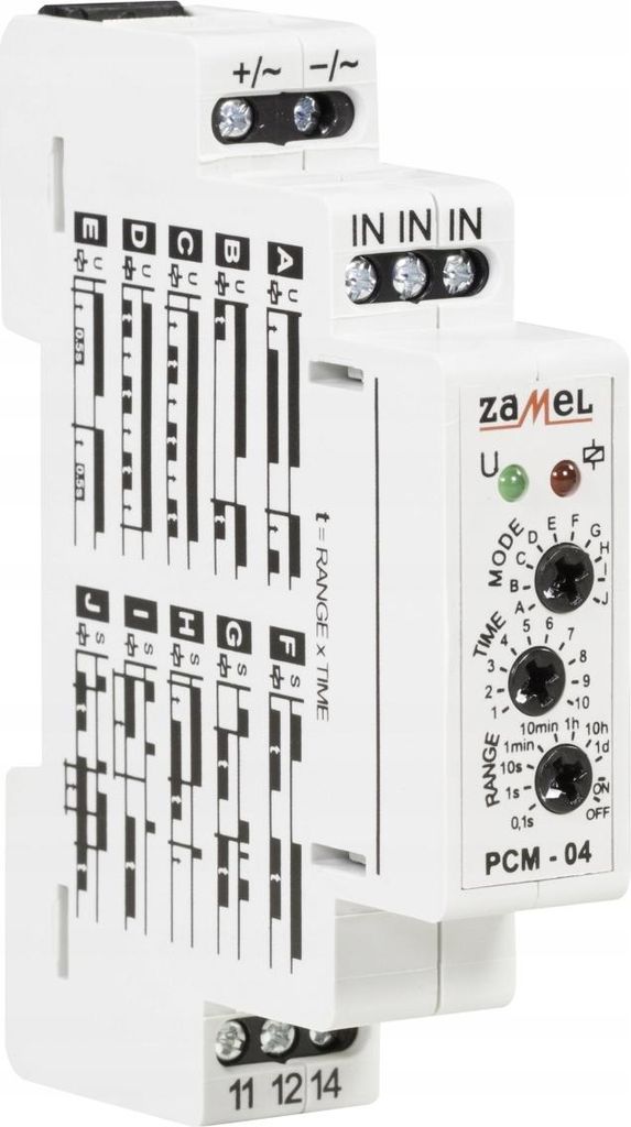 Zeitrelais PCM-04/24V 10-Funktion EXTA Zamel