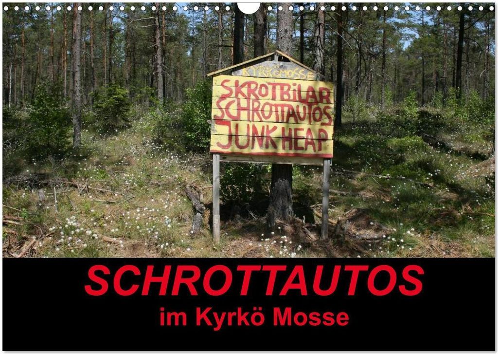 Schrottautos im Kyrkö Mosse (Wandkalender 2026 DIN A3 quer), CALVENDO Monatskalender