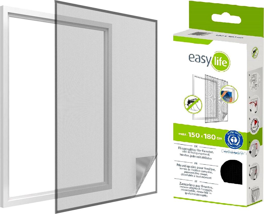 IS-A mriežka okna 150 x 180 cm antracitová s páskou na Obrázok produktu 